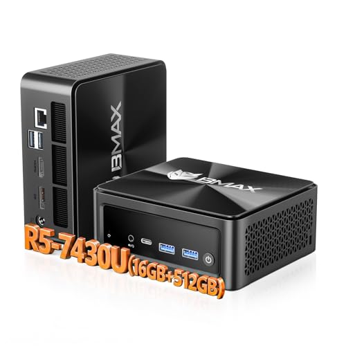 BMAX B7A Pro Mini PC, AMD Ryzen 5 7430U (6C/12T, Jusqu'à 4,3GHz