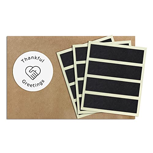 2â€ x .5â€ Rectangle Match Striker Stickers - 12 Pieces | Charcoal Match Strike Paper with Adhesive Pre-Cut in Rectangles for Easy Match Lighting | Also Available in Bumble/Dotted Pattern or Brown