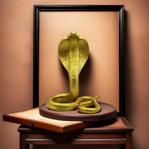 Estatua grande de serpiente King Cobra de 10 pulgadas miniatura 4
