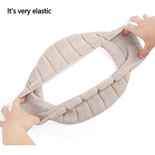 Zhi Kexin 4Pcs Bathroom Soft Toilet Seat Cover Pads, Thicker Warmer Washable,Stretchable,Easy Installation Cushion Lid Covers（Grey,Green,Pink,Blue） #TOP2