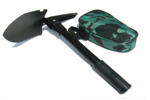 Mil-Tec US 2.5mm Trifold Shovel with Pouch Black
