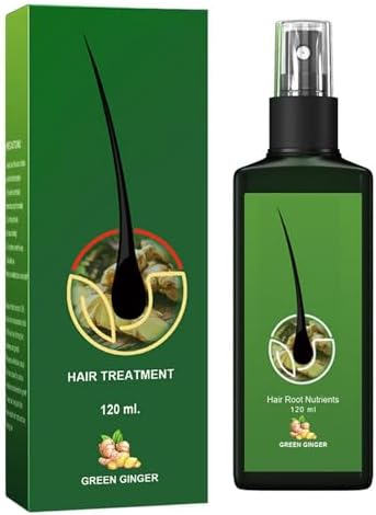 Ginger Hair Growth Serum with Ginger Oil - Anti Hair Loss Treatment, Promotes Thicker, Fuller and Faster Growing Hair (4 FL OZ)