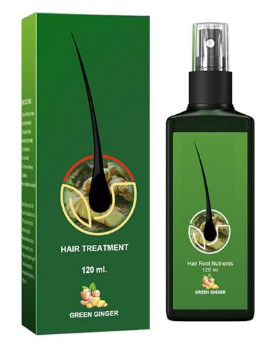 Ginger Hair Growth Serum with Ginger Oil - Anti Hair Loss Treatment Promotes Thicker Fuller and Faster Growing Hair (4 FL OZ)