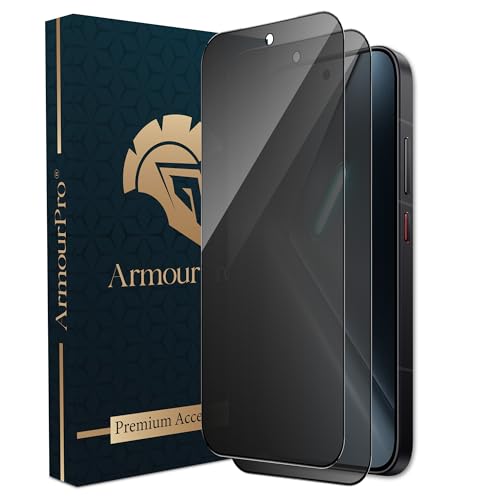 Image of ArmourPro Anti-Spy Privacy Tempered Glass for Poco X8 Pro - Anti Peeping Screen Protector, Edge to Edge Full Coverage, 9H Hardness, Easy Installation Kit | Pack of 2