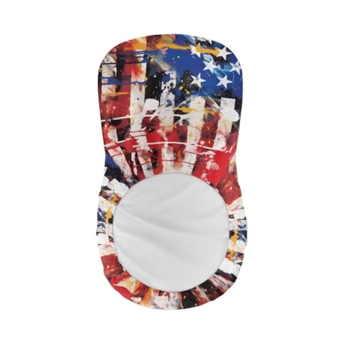Image of 4Pcs Seat Covers for Stools,American Flag Bar Stool Seat Covers Slipcovers Elastic Washable Chair Cover for Kitchen Island Stools Stain Covers