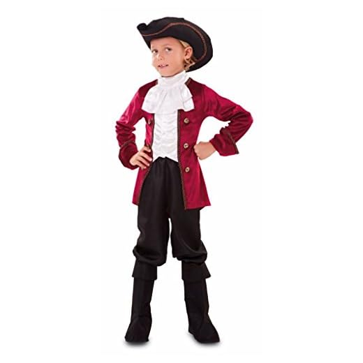 EUROCARNAVALES Disfraz de Pirata Granate Infantil - Niño, de 10 a 12 años