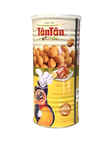 Image of Combo - Chicken Flavour Peanuts and Shirmp Flavour Peanuts - Dau Phong Vi Ga and Dau Phong Vi Tom - 7 Oz per Can with 2 Cans per Order