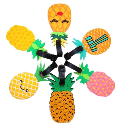 EPQUEEN Travel Luggage Tags Pineapple Travel ID Labels Tag Name Card Holders for Suitcase