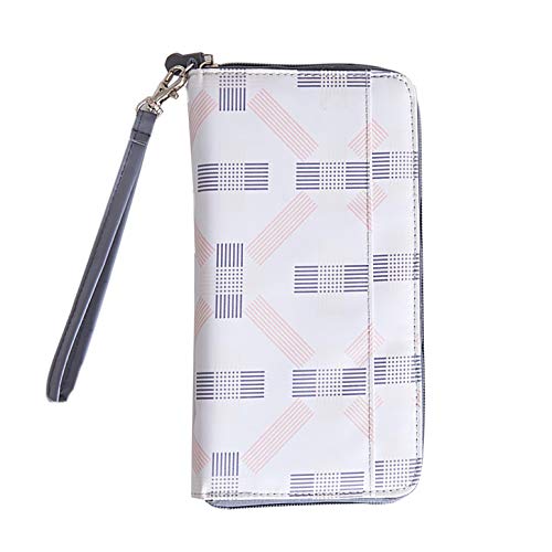 Preisvergleich Produktbild sciuU Reiseorganizer Reisedokumententasche Reisebrieftasche mit Reißverschluss, Reiseunterlagen Mappe für Pass, Kreditkarten, Flugkarten, Stift und andere Reise-Zubehör, Licht Gedruckt