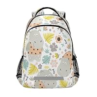 Mnsruu Fantastic Hippopotamus Kids Backpack for Girls Boys School Bag Laptop Student Bag Travel Daypack