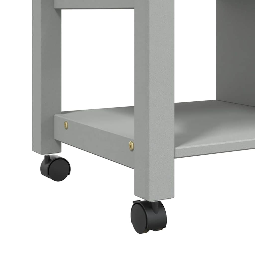 vidaXL Carrito de Cocina, Carro Organizador con Cajones Estantes, Carrito de Servicio Comida, Carro para Salón Baño Estudio, Madera Maciza de Pino