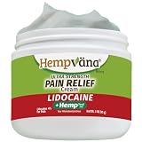 Hempvana Cream, Ultra Strength Lidocaine Relief of Sore Muscles, AS SEEN ON TV, Achy Knees, and More. Odor-Free & Enriched with Hemp Seed Oil