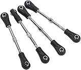 Asta di sterzo RC, 2 pezzi asta di collegamento regolabile in metallo per telecomando asta di sterzo per auto RC Servo Asta di collegamento superiore posteriore per auto fuoristrada RC Nizza