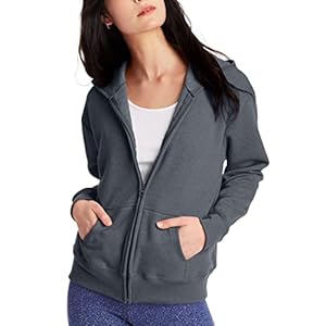 Hanes Women’s Hoodie, Ecosmart Fleece Full-zip Hoodie, Zip-up Hooded Sweatshirt