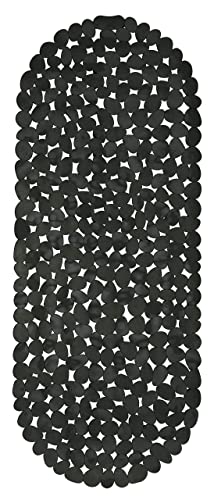 Circul Badewannenmatte 99 x 39 cm schwarz Steinoptik modern