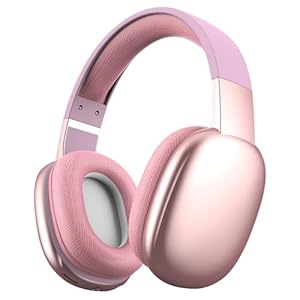 Gabba Goods Wireless Over Ear Bluetooth Headphones with Microphone – Wireless Headset -Noise Reduction – Bluetooth, Wired,Built in Micro SD for Travel, Home, Work TV,PC,Gaming,Cellphone (Pink)