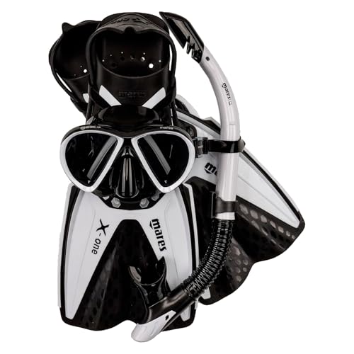 Set de buceo Mares X-One Marea con máscara y aletas regulables para snorkel