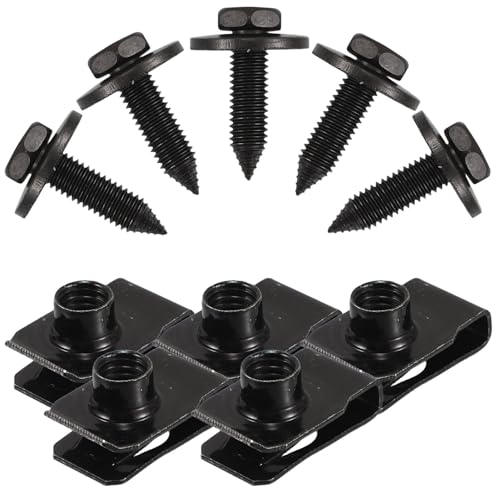 Clips de retención M8 metálicos en U para reparar parachoques y paneles de coche