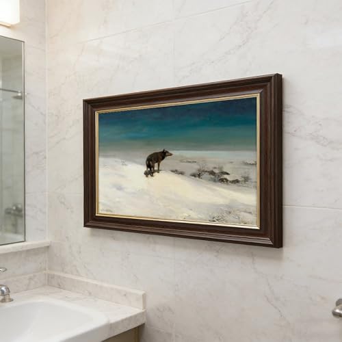 Impression sur toile loup Kowalski avec cadre suspendu élégant - 5