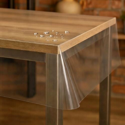 Transparente Folie Schutzfolie Tischdecke 0,3 mm Rechteckig 70 x 240 cm abwaschbare Schutztischdecke