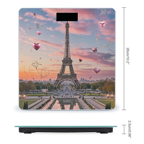 Báscula Digital de Baño con Pantalla LED y Vidrio Templado miniatura 2