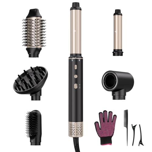 Mythsight StyleVibe 6-in-1 Air Styler with Hair Dryer & Auto-Wrap Curlers