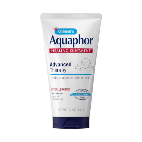 Image of Aquaphor Children's Advanced Therapy Healing Ointment, 5 OZ | Kids Skin Protectant Moisturizer for Cracked, Irritated or Dry Skin Relief, Dye and Fragrance Free
