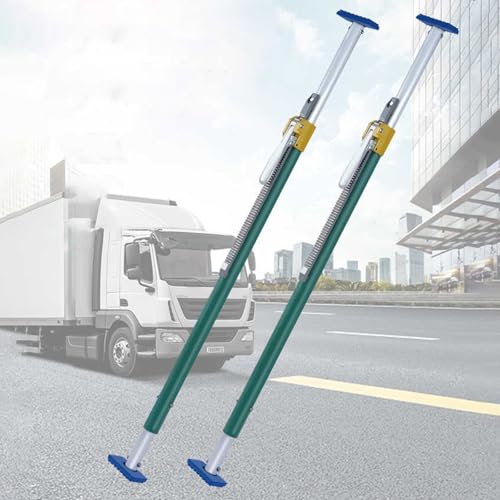 Ratcheting Cargo Bar,Ratcheting Cargo Bar for 1102Lbs Capacity, Non-Slip Track Load Bar for Enclosed Vans/Reefers/Caravan, Strong Truck Bed Cargo Stabilizer Bar(2pcs,1.52-1.9m/5-6.2ft)