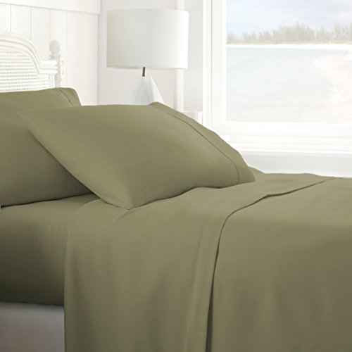 ienjoy Home IEH-4PC-CALKING-SAGE 4 Piece Ultra Soft Sheet Set, Calking, SAGE