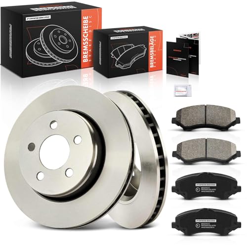 Frankberg Kit de frein incl. 2x Disques de Frein + 4x Plaquettes de frein Avant Compatible avec Nitro Cherokee KK Nitro Van KA Remplacer# K68093323AA,52109938AB