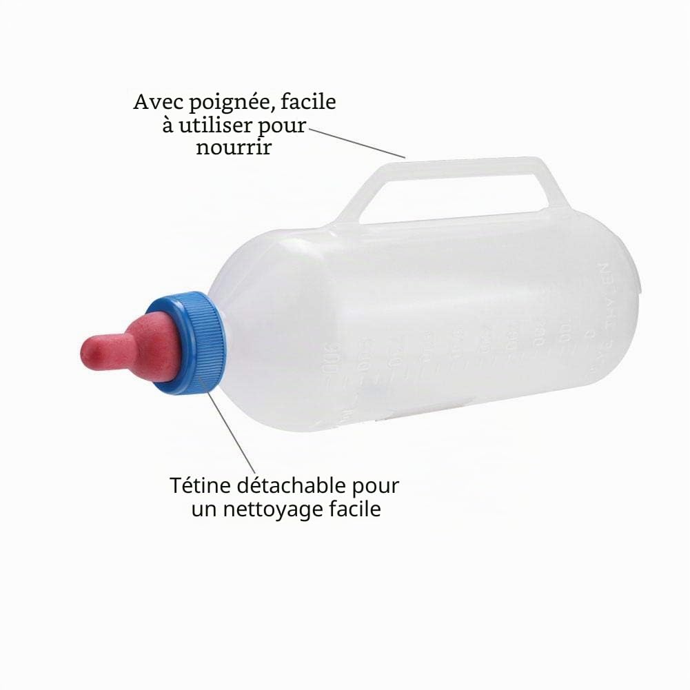 Biberon Agneau 1.5L Bouteille de Lait de chèvre veaux Chien Cheval pour alimentation animale grand format durable