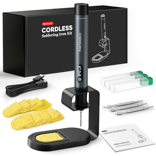 Nefeeko Cordless Soldering Iron Kit, Rechargeable Soldering Iron with Stand, 7s Fast Heating - image 1