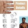 4 Pairs Magnet Earrings for Men - Stainless Steel Round Cubic Non-Piercing Set, Magnetic Studs for Women, Exquisite Design #2