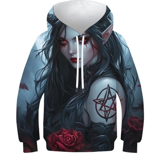 Sweat à capuche sorcière fini les vêtements tristes style sport enfant 10-12 ans