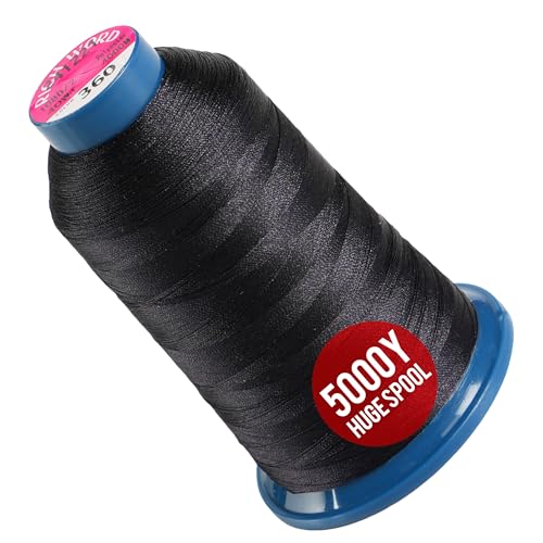 BAI Polyester Embroidery Machine Thread 5000 Yards Black+402
