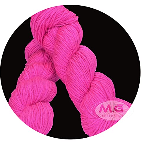 Image of Brilon Rose (200 gm) Wool Hank Hand Knitting Wool /Art Craft Soft Fingering Crochet Hook Yarn, Needle Knitting Yarn Thread dye SM-DFPC