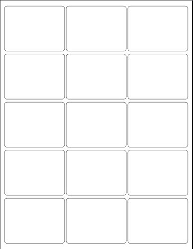 300 Label Outfitters 2.68” x 2” Weatherproof White Laser Vinyl Permanent Adhesive Labels –20 Sheets