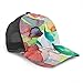 DAIDYA Casquette de Baseball Hommes Femmes, Conception de Maillots de Bain Exotiques Hawaii Aquarelle réglable Camionneur Maille été ventilé Baseball Chapeau de Soleil