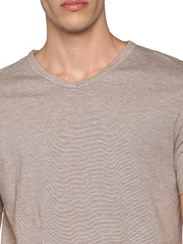Image of ECOLINE Clothing Eco-Friendly Men's Solid Cotton V Neck Half Sleeve T-Shirt