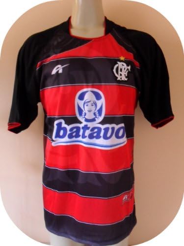 FLAMENGO BRASIL SOCCER JERSEY ONE SIZE LARGE - WILL FIT SIZE XL IF YOU ARE FIT (SEE MEASUREMENTS BELOW)