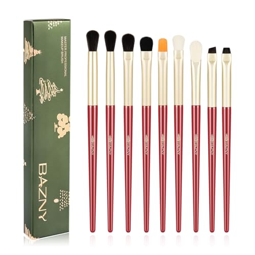 Eyeshadow Brush Set, 9 Pcs Christmas Eye Makeup Brushes for Eyeshadow Eyeliner...