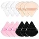 Fanshiontide Dreieck Makeup Puderquaste, 12 Stück Kosmetik Gesicht Puderquaste Schwämmchen Weich Dreieck Puderquaste Pads Lose Puder Grundierung Nass Trocken Dual-use Make-up-Werkzeug