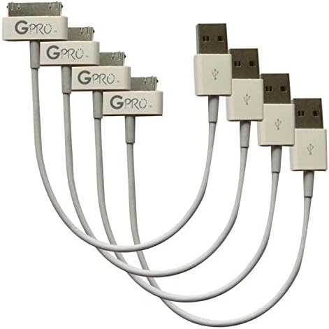 GadgetsPRO 30-pin to USB Cable for All Apple 30-pin Devices - Short 0.2m/8in (4-Pack)