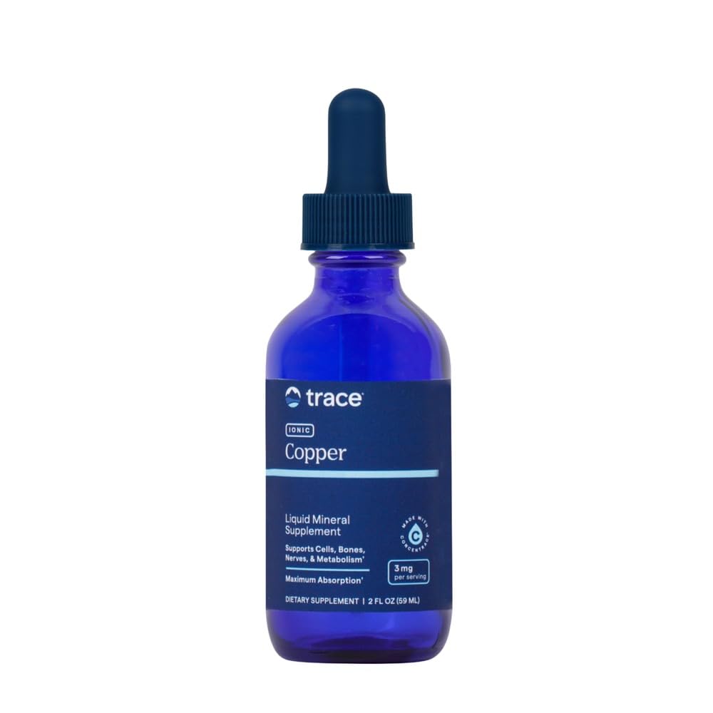 Trace Minerals Ionic Copper Liquid Supplement, 2 fl oz, 48 Servings Unflavored 2 Ounce (Pack of 1)