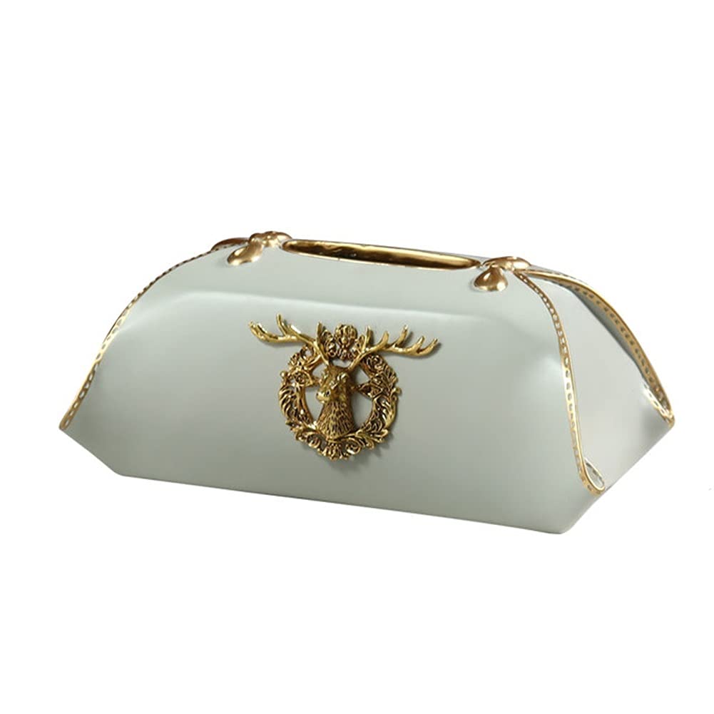 Portafazzoletti Multifunzionale Casa Retro Style Box Tissue Design Creativo Design Tissue Box Soggiorno Decorazione desktop Decorazione del tessuto Tavolo da pranzo Tavolo da pranzo Deposito di tessut