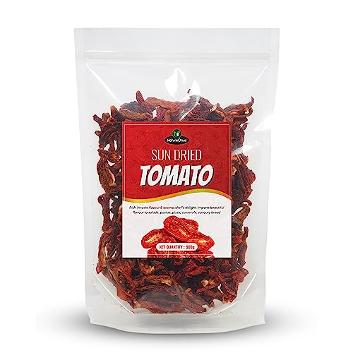 Image of NatureOnus Sun Dried Tomato, 500g | Tomatoes | Hygienically Solar Dried | Anti-oxidant Rich | Use in Dips, Marinades, Salads, Pasta, Veggies, Dals, Curries, Pulav, Soups, Stews, Burgers