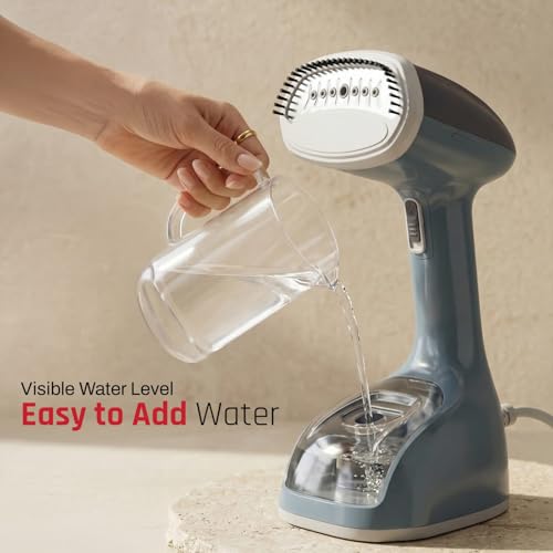 Image of Domestica Steamx Steam Iron Handheld for Clothes | 30 sec Fast Heat-Up, Steam Lock | Anti Leak, Foldable Design | 25 g /min High Steam | Vertical & Horizontal Steaming | 180 ml Tank | All Fabrics