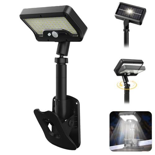 Vividorad 人感センサー ソーラーライト 屋外1台4役 IP65防水 昼光色 92LED 1500mAh【最大12時間連続照明可能】クリップ式 ソーラー 人感センサーライト 360度調整ランプ 3つ知能モード 600ルーメン超高輝度 自動点灯消灯 ベランダ 玄関 駐車場 ガーデン 柵 庭 廊下 地震 津波 停電/防災/台風/雪の日/雨の日対策 (1個セット)