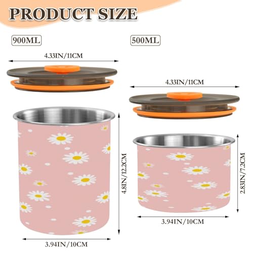 ATTX Envase de Café de Acero Inoxidable 500 ml Rosado miniatura 2