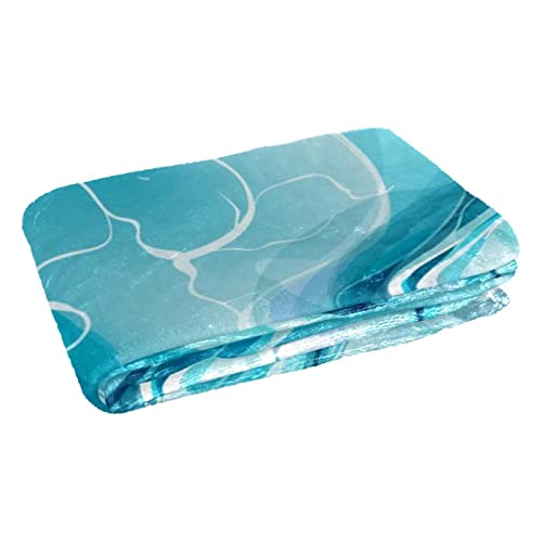 Couverture lit et canapé anti-froid douce avec motif marbré